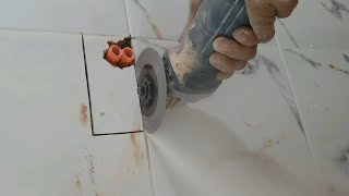 Install electrical boxes despite passing ceramic work