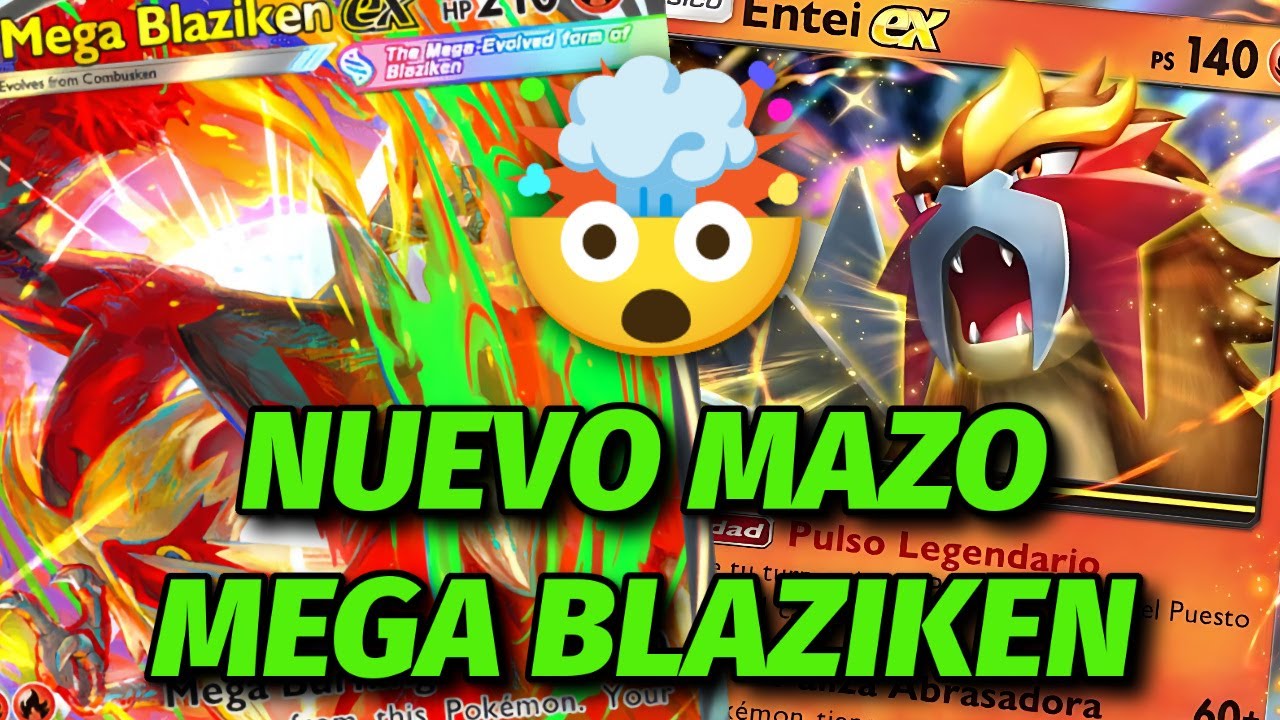 🔥NUEVO Mazo PODEROSO de MEGA BLAZIKEN EX y ENTEI EX en POKEMON POCKET ...