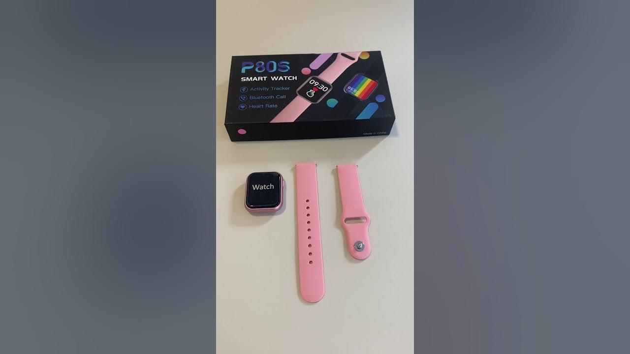 Smartwatch P80 Rosa - Original App Da Fit + Touch Screen + Pulseira  Milanese Magnética + + Garantia (melhor que P70, B57,B58,P68 e T80)