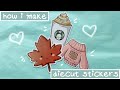 🍁 STEP-BY-STEP Tutorial: How I Draw & Make Laminated Diecut Vinyl Stickers with Cricut 🍁