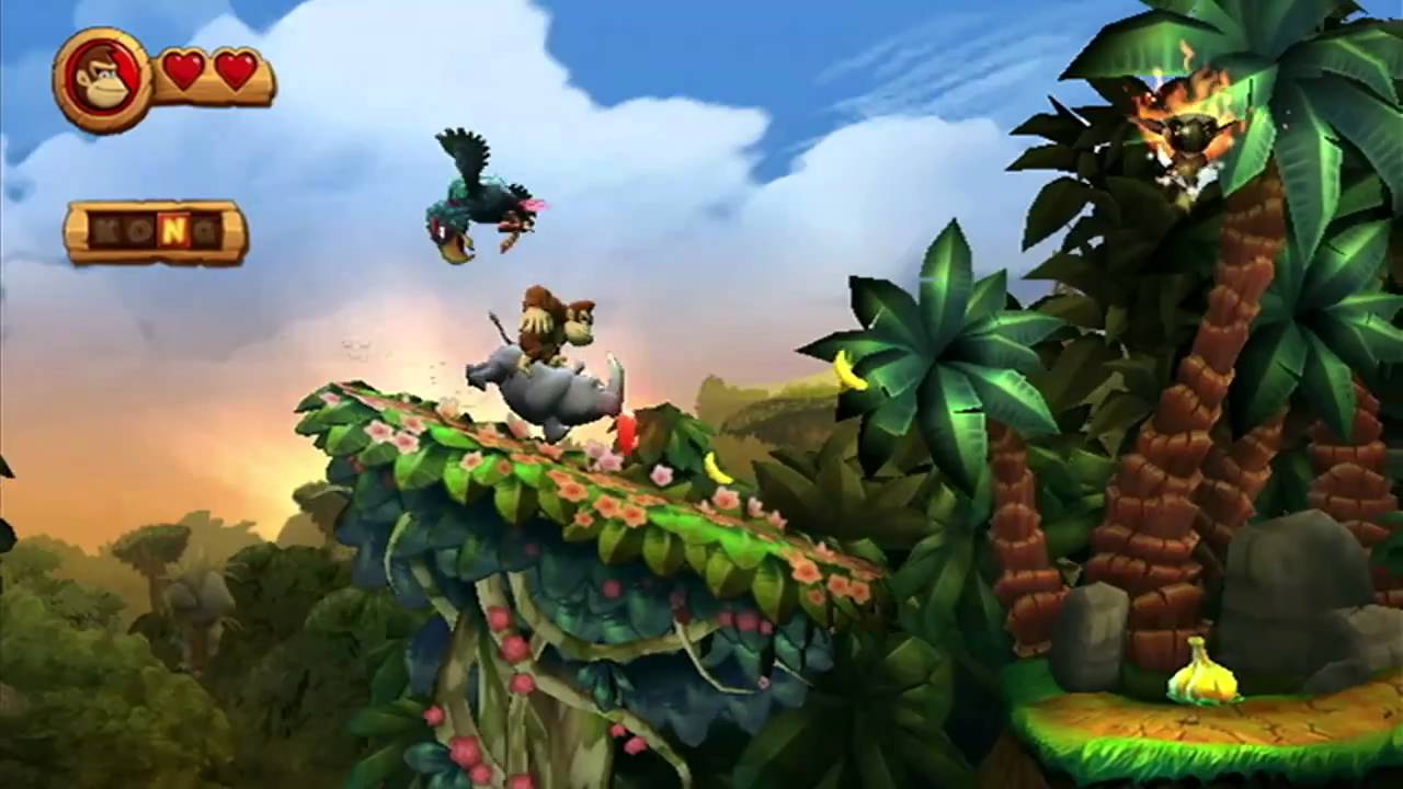 houding Pijnboom Openbaren Donkey Kong Country Returns (Wii) - Rambi gameplay trailer - YouTube