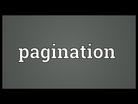 Pagination Meaning
