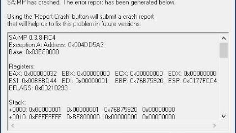 How to FIX SAMP Error Exception At Address: 0x004DD5A3 (San Andreas Multiplayer)