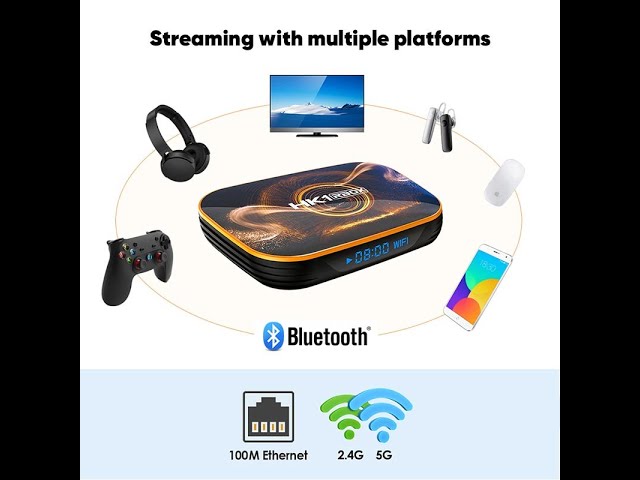 Bepop TV BOX 4GB RAM Android 10.0 4K TV RBOX HK1 class=