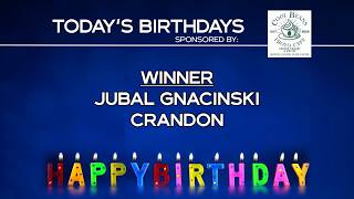 Birthday Club Winner 8-4-26