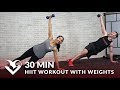 30 Minute HIIT Workout with Weights - Full Body 30 Min HIIT Tabata Workouts at Home with Dumbbells