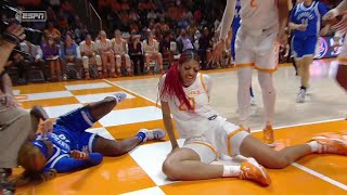 #5 Tennessee Loses 6'6 Star Tamari Key After Injuring Ankle & Helped Off Court During Game vs #19 UK