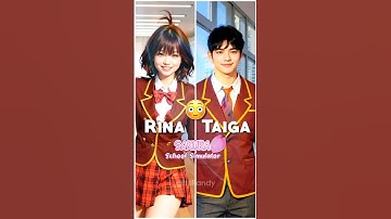 Rina and Taiga in Real Life AI | SAKURA School Simulator #shorts #tiktok #trending