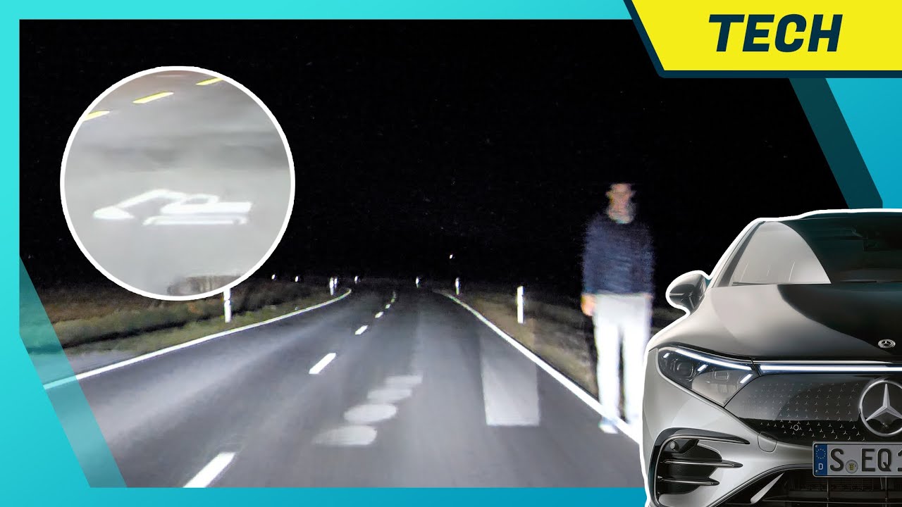 Lichtprojektionen des Mercedes Digital Light ausprobiert
