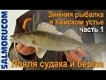 Ловля судака и берша - Зимняя рыбалка в Камском устье часть 1