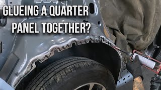 Could you really GLUE a Quarter Panel Together?
