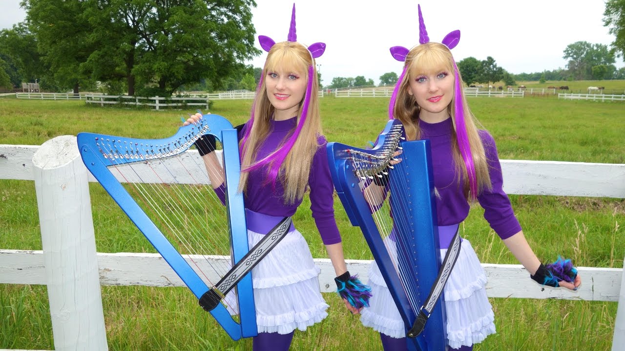 MY LITTLE PONY medley (Harp Twins) Camille and Kennerly