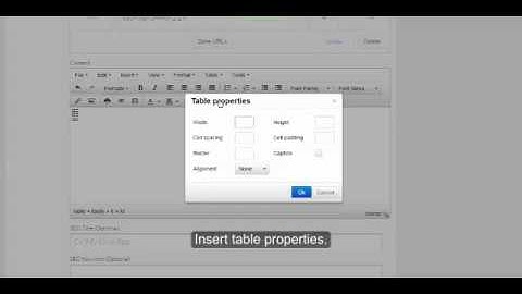 Text Editor - Create a Table