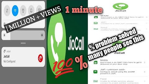 How to Solve Jio call not configured & Connect || jio call not connected problem solved