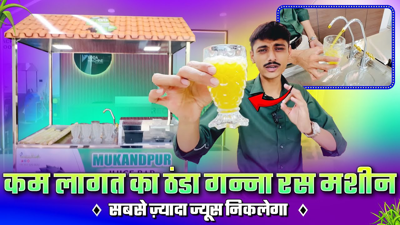 Sugarcane Juice Cart🥤| Sugarcane House Model | Summer Business Idea ☀️| Stainless Steel Cart