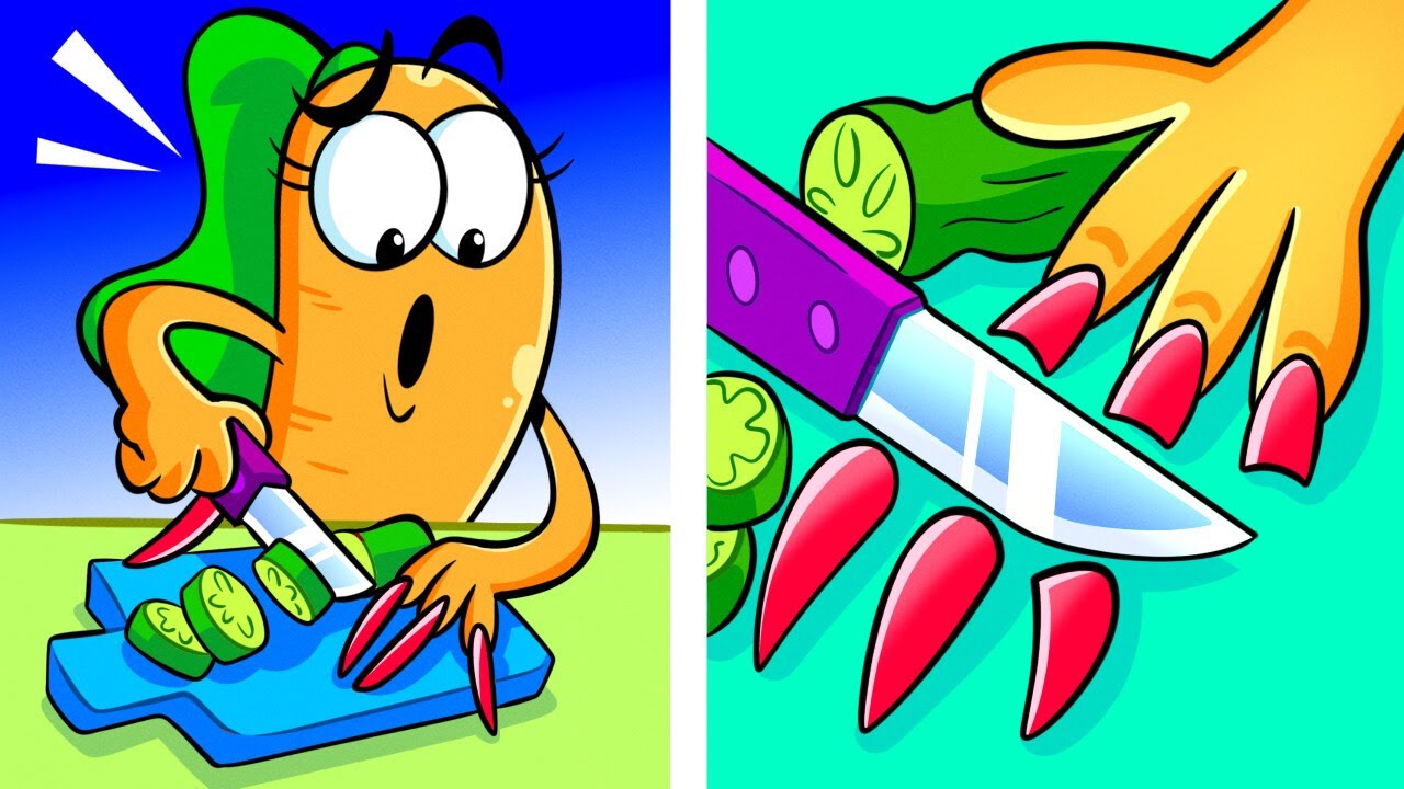 Удастся или не получится 💅 Забавные трудности, с которыми мы все сталкиваемся из-за длинных ногтей!