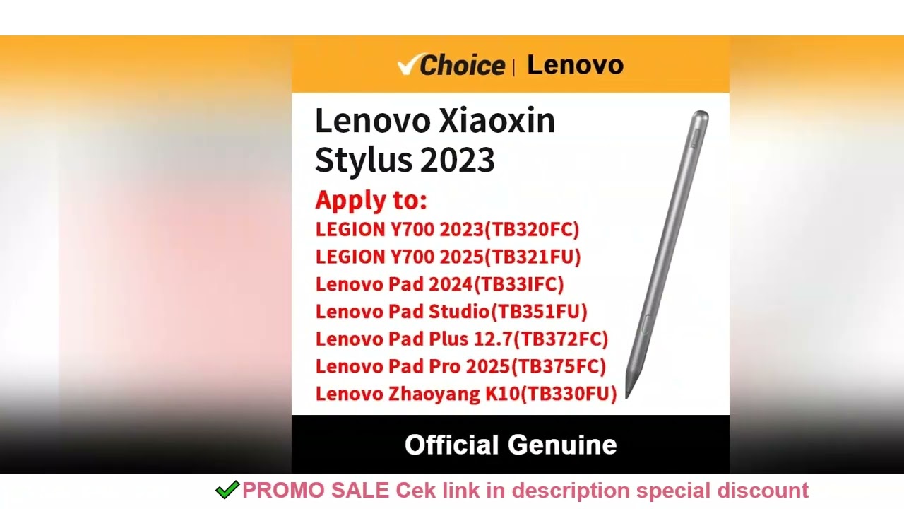 Original Lenovo Xiaoxin Stylus 2023 for Legion Y700 2023 Lenovo Pad Pro 2025 Pad 2024 4096 Level Pre