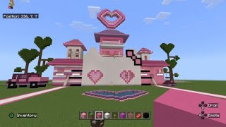 HELLO KITTY MINECRAFT MANSION TOUR 🎀 - Gameplay, No Commentary,   ASMR