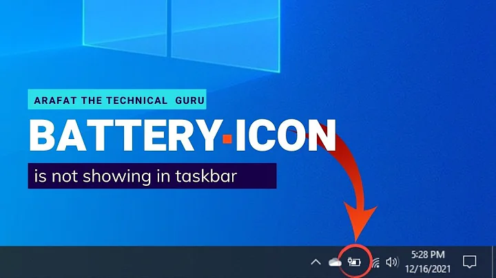 How to Fix Battery Icon Not Showing in Taskbar | Windows 11. 10. 8. 7 | Arafat