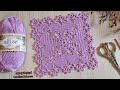 وحدة كروشيه مربعة لعمل مفرش وحدات مع طريقة التشبيك Crochet Unit 