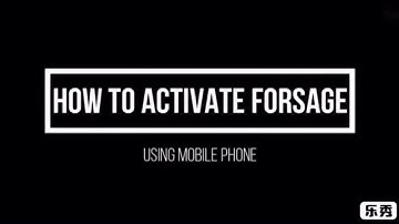 How to ACTIVATE FORSAGE using Mobile Phone.