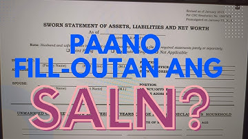 Paano FILL-OUTAN ang SALN? || Tagalog  || My Bhing