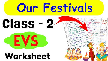 Our Festivals for Class 2 EVS | EVS Worksheet Class 2 | EVS for Class 2 | Class 2 Festival Worksheet