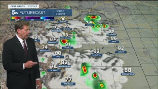 More strong storms this evening, especially east of Pueblo