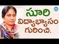 Gangula Hemalatha on Maddelacheruvu Suri's Education