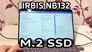 Irbis NB132 установка M2 SSD 120GB. Переустановка Windows 10 с флэшки