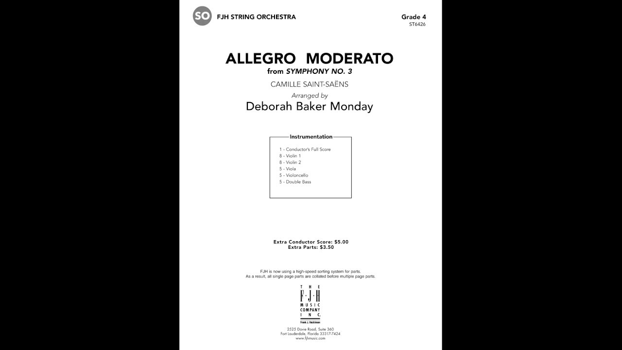 Allegro moderato from Symphony No. 3 - arr. Deborah Baker Monday
