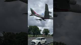 Emirates A380 landing at Heathrow #Emirates A380