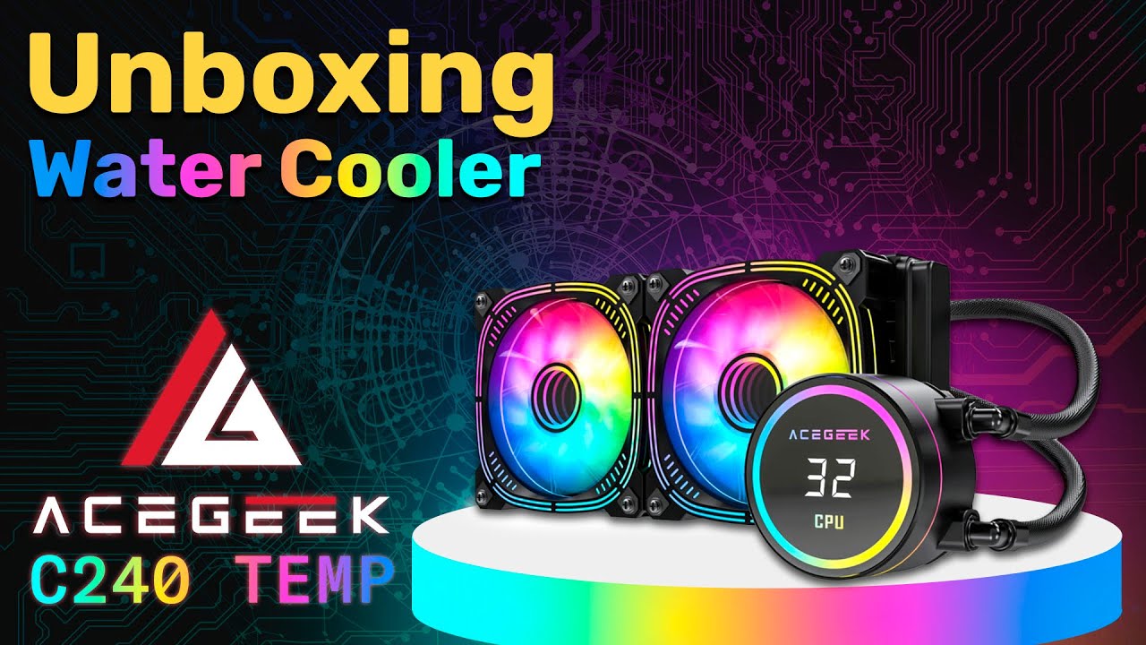 Water Cooler Acegeek Temp C240 Black Unboxing e Primeiras Impressões ...