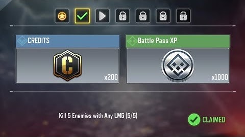 Call of Duty Mobile Kill 5 Enemies with Any LMG Task Complete