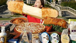 [Mukbang ASMR] Giant Cheese Food 🧀 Pizza IMSIL N Cheese Festival CheesStick Eatingshow Ssoyoung