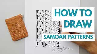 How to Draw Samoan Patterns | Simple Tutorial Polynesian Art | Courage Shaka Tribe Wallet