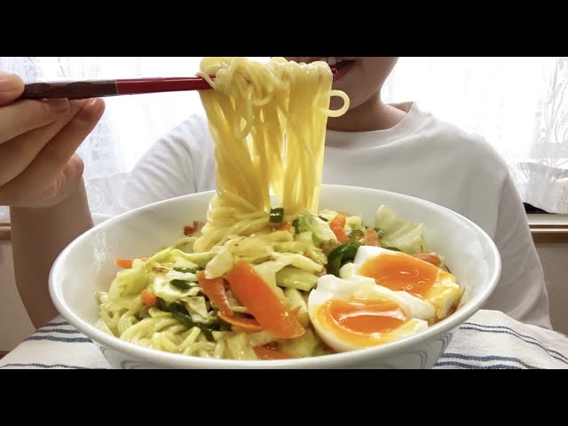 野菜たっぷりタンメン🍜Vegetables Ramen🥕Eating sound No talking