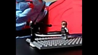 Stop motion lego death stroke vs cyborg girl