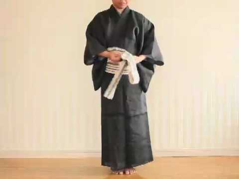 男性 着物 ゆかた 角帯 貝の口 男結び 着かた 締め方 Kazumi流 Kimono Obi Youtube