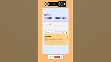 CSS3 Smooth Scroll with HTML5: Elevate User Experience! #shorts #shortvideo #coding #video #short