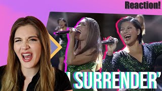 Vocal Coach|Reacts Katrina Velarde and Jessica Villarubin's astonishing take on ‘I Surrender’