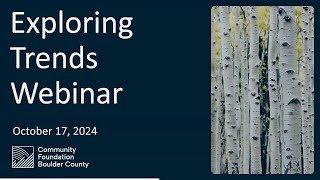 Exploring Trends Webinar