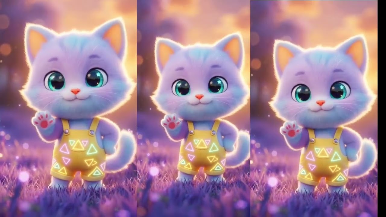 Beautiful😍 Smile purple fish Cat🤭 kitten Dudi dudi dum dum 314