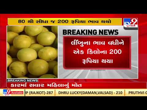 Lemon rates sky rocket in the beginning of Summer, touch Rs. 200 per kg | TV9News