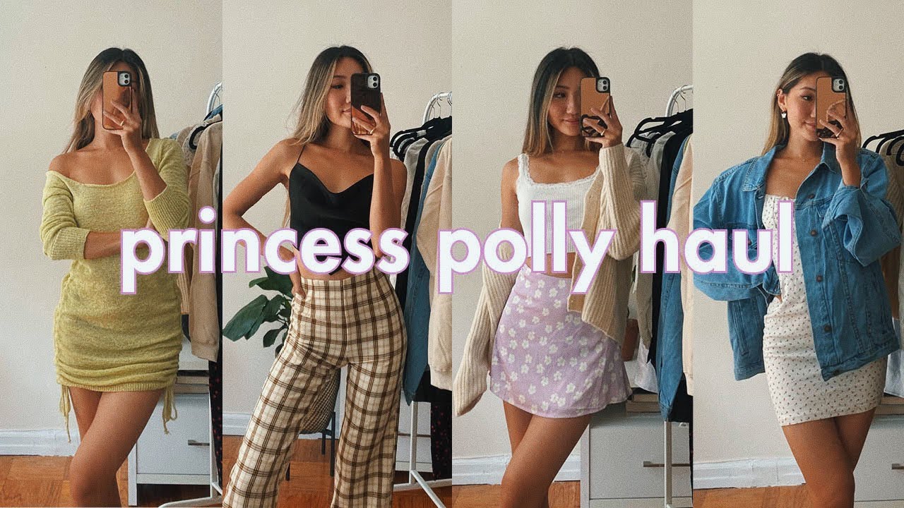 PRINCESS POLLY FALL TRY ON HAUL 🌺 | cute fall tops, denim jacket, plaid pants & more!