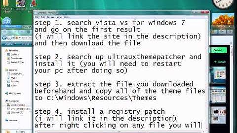 how to make windows 7 look like windows vista