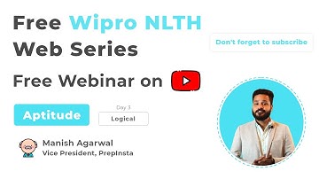 (Free) Wipro NLTH Web Series : Day 2 - Aptitude