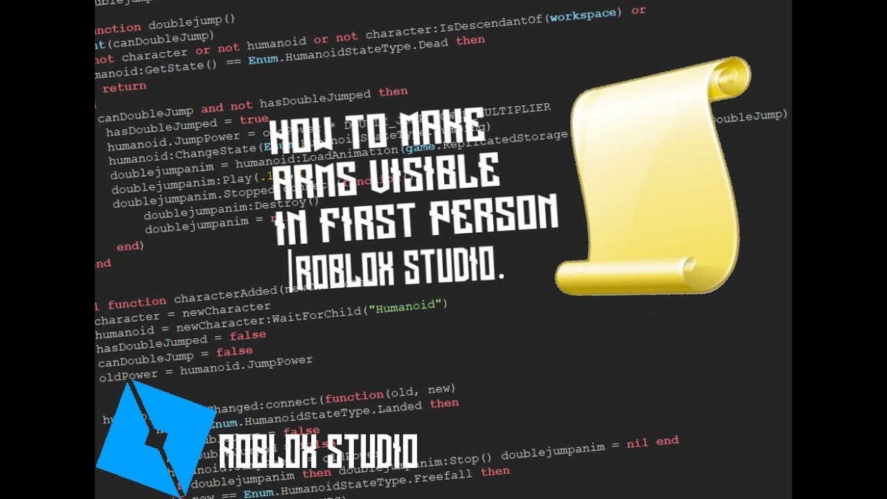 How To Make Arms Visible In First Person Roblox Studio Youtube - roblox humanoidstatetype