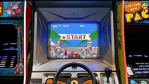 Out Run, Realistic Arcade Bezel with the Mega Bezel Reflective Shader