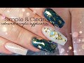 Classy Set of Acrylic Nails with Crystals | Black Swan Beauty